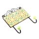Yellow And Forest Green Leaf Ceramic Floral Tiles Hooks